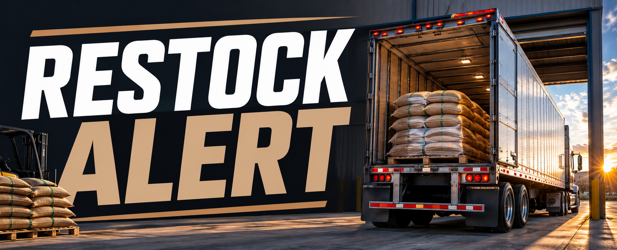 Back-in-stock coffee beans page